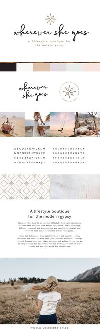 Bohemian Travel Inspired Brand Design | Wherever She Goes | Wild Side Design Co.
