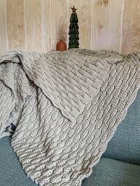 Easy Crochet Blanket Throw - Life + Yarn