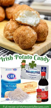 Irish Potato Candy Recipe- st patricks day dessert idea treat idea homemade potato candy. how to make irish potato candy. DIY easy cream cheese recipe dessert