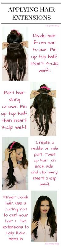 How to Apply Clip-in hair extensions