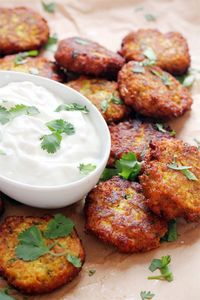 Curried Cauliflower Fritters. The perfect Indian-inspired healthy snack.