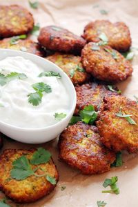 Curried Cauliflower Fritters #curry #cauliflower #snack