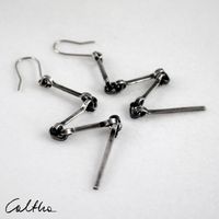 Chain Long Dangle Silver Earrings for Woman Minimalist - Etsy Poland
