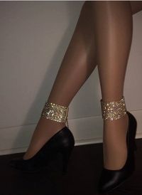 Pair of Rhinestone ankle cuffsAnklet Chain by SinsationJewelry