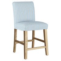 Shannon Counter Stool, Blue Stripe Linen