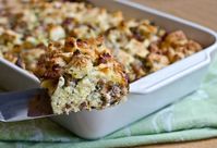 Savory Sausage and Cheddar Bread Pudding