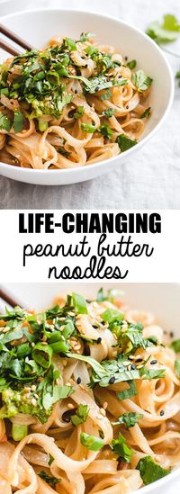 These life-changing peanut butter noodles will change your life for the better! They're creamy, delicious and so easy to make...you'll wonder how you lived without them!