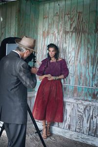 Daria Werbowy by Peter Lindbergh for Vogue US January 2011