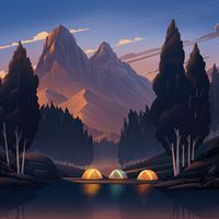 Mountain Lake - by Brian Edward Miller