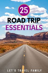 Learn our top tips and hacks for a successful road trip, along with our top 25 road trip essentials. Spend less time packing and more time planning a fun cross country trip! #roadtrip #packing #travel via @LetsTravelFamily