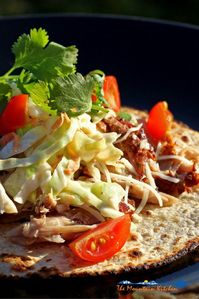 If you are a football fan and planning on doing any tailgating this fall, these Applewood Smoked Pork Carnitas with Spicy Cabbage Slaw are just in time for the big game! Tender juicy shredded pork with perfect smoky bits of incredible flavor atop a warm t