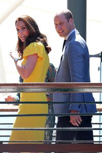 Kate Middleton the Duchess of Cambridge and HRH Prince William the Duke of Cambridge at All England Lawn Tennis and Croquet Club on July 15 2018 in...