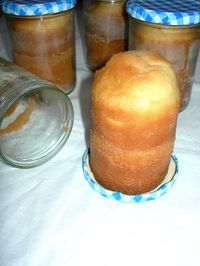 Magdalenas de Chocolate: Bizcocho de coco en tarros (envasado al vacío)