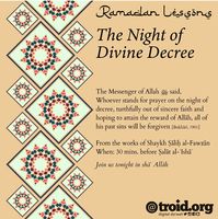 The Night of Divine Decree #Allah #Quran #hadeeth #sunnah #quranverse #quranquotes #muslim #islam #islamicquotes #dua #islamicreminders #muslimpins #SubhanAllah #Alhamdulilaah #Bismillah #Islamicpins #islamicinfo #tawheed #aqeedah #tawakkul #taqwa #salafy #salafi #salafiyyah #manhaj