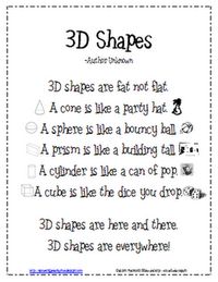 3-D Shapes Poem