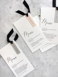 wedding menu