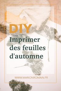 DIY impressions végétales - Marion Romain