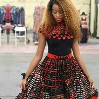 Ankara Button bib -