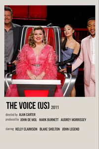 minimal polaroid series poster for the voice (us)