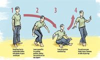 Researchers from Gama Filho University in Rio de Janeiro, Brazil, tested 2002 adults aged between 51 and 80 to prove that their test, and musculoskeletal fitness, is a 'significant predictor' of death.