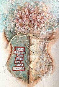 ART JOURNAL PAGE | CORSET | Nika In Wonderland Art Journaling and Mixed Media Tutorials