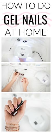how to do gel nails at home with an LED lamp #manicure #gelnails #shellacathome #diymanicure