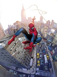Dibujo de Olivier Coipel para la portada alternativa de Amazing Spider-Man #700
