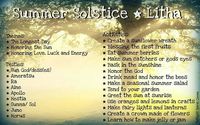 Summer Solstice themes, deities, and activities...