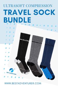 Enhance promote circulation during long hours of sitting or idle activity with our ultrasoft compression travel sock bundle #bestadventurer #TravelGear #Travel #TravelBag #Bag #WorldTour #gadgets #backpacks #TravelSuitcases #PlusCrossBodyBag