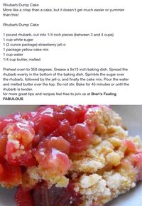 Rhubarb dump cake