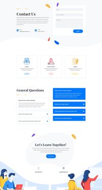 Looking to set up a tutor website for you or your client? Then, you’ll love this layout pack! The overall design style is slick and modern. The custom-made illustrations and icons will definitely help you take your next website to the next level. The layouts contain plenty whitespace but you’ll find yourself enjoying the accent colors that have been added throughout the various layouts as well.