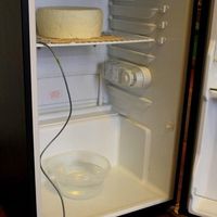 By altering an old fridge to meet the temperature and humidity requirements to successfully age cheese, you can have a low-cost, reliable way to make hard cheeses at home.