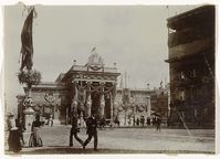 The Beurs van Zocher, decorated on the occasion of the inauguration of Queen Wilhelmina, Amsterdam, the Netherlands, anonymous, 1898