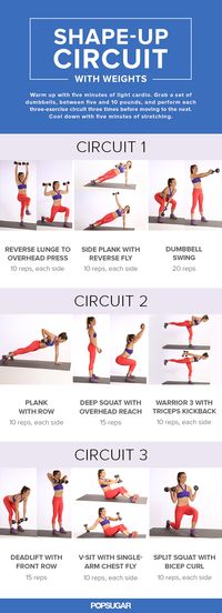 This circuit workout, full of multitasking moves, is incredibly effective for toning your entire body in little time. Print the workout, then get pumped!