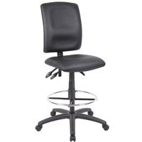 Drafting Stool or Draft Chair Armless SKU: ap536pn multi-function drafting chair that is upholstered in black leather #DraftingChairs #DraftingStools #ArmlessChair