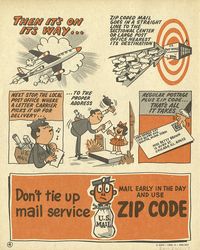 Mr. Zip Promotes the Launch of ZIP Codes in 1963