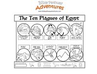 A coloring page from the story, Escape from Egypt. Did you know that the plagues were a direct attack on the Egyptians' gods?