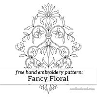 Fancy Floral: A Free Hand Embroidery Pattern! – NeedlenThread.com