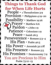 You and I can be thankful "whatever happens." Not thankful for "whatever" but thankful for countless other blessings in the midst of "whatever."