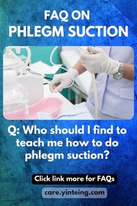 You would need to request a doctor or a nurse to teach you in order to do suction with home. It would get better with practice. Visit the link below for full listing of FAQs. For more pins like this, you may visit my profile> My Mom's Illness Journey (board)> Dysphagia & Phlegm Suction (section)