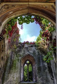 The ruins of St Dunstan-in-the-East in London, England
