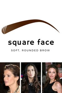 Square face? Try a soft, rounded brow! #eyebrowshapes