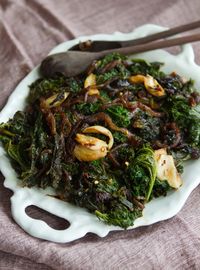 Recipe: Slow-Cooked Kale with Smashed Garlic & Red Onions — Recipes from The Kitchn