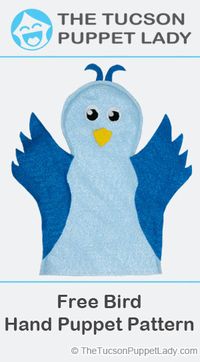 Free pdf pattern to make a bird felt hand puppet. For a sewing pattern to make a cute bird hand puppet with a moving mouth visit our online store. Check out all of our other animal hand puppet sewing patterns. We also have person/people sewing patterns too!