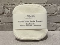 Excited to share this item from my #etsy shop: 12 White Reusable Cotton Facial Rounds 4”x4” | Washable Makeup Remover Pad| Eco Friendly Cotton Rounds