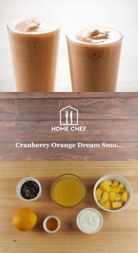 Cranberry Orange Dream Smoothie with honey and Greek yogurt