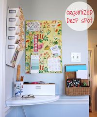 I love this organized drop spot using the Martha Stewart Home Office with Avery Wall Manager System.