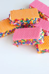 Wafer Ice Cream Sandwiches - Paint the Gown Red