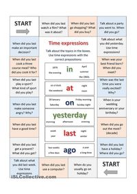 Boardgame using time expressions
