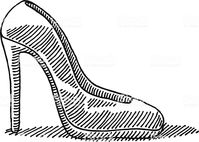 High Heel Shoe Drawing royalty-free high heel shoe drawing stock vector art & more images of high heels